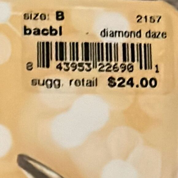 Star Power By Spanx Size B Diamond Pattern Shaping Tights Black Semi Sheer New - Picture 8 of 8